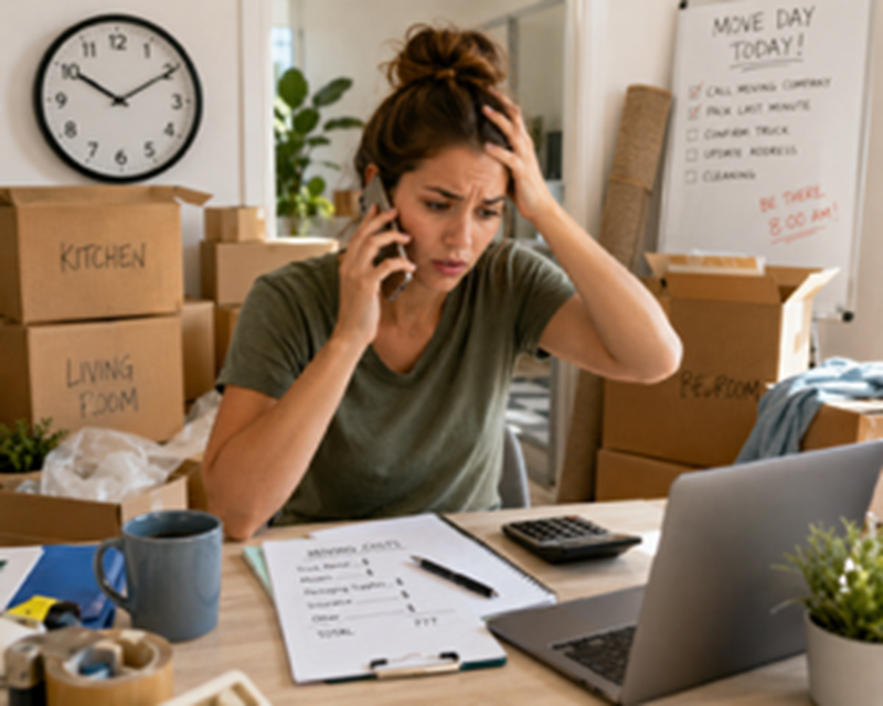 Woman Moving Same Day
